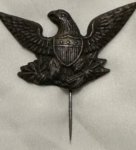 Original Period Civil War Patriotic Hat - Lapel Pin. Lead Backed & Good Quality.
