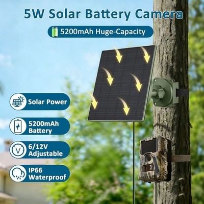 5W Solarpanel mit 5200mAh für akku 6V 12V Ausgang IP66 Nennleistung