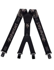 Men  s Industrial Strength Suspenders 2-Inch Wide X-Back Heavy Duty All Black