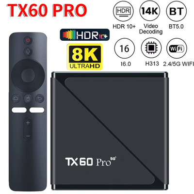 Smart TV Box TX60 PRO Android 16 TV Box Mediaplayer 16G/ 256G Home Set Top Box 