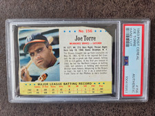 1963 Post Cereal Baseball Joe Torre #156 - PSA Authentic - Milwaukee Braves