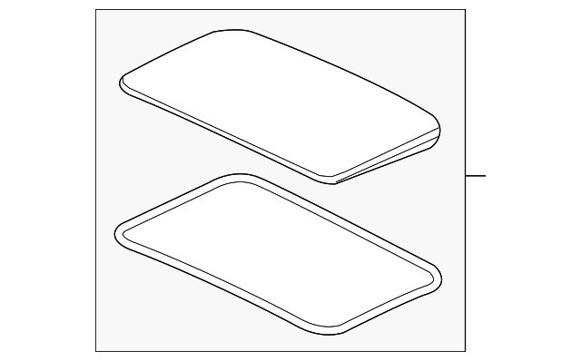Genuine Nissan Sunroof Glass 91210-3TA1A