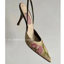 High Heels Shallow Women Sandals Flower Summer Women Pumps Shoes Dress Party
