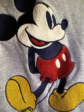 Disney World Parks Mickey Mouse Original Embroidered Hoodie. Sz XL Gray