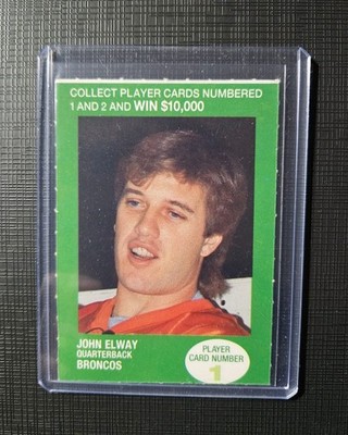 1990 BP NFL Players Match 2 Trading Card Game John Elway #1 HOF
