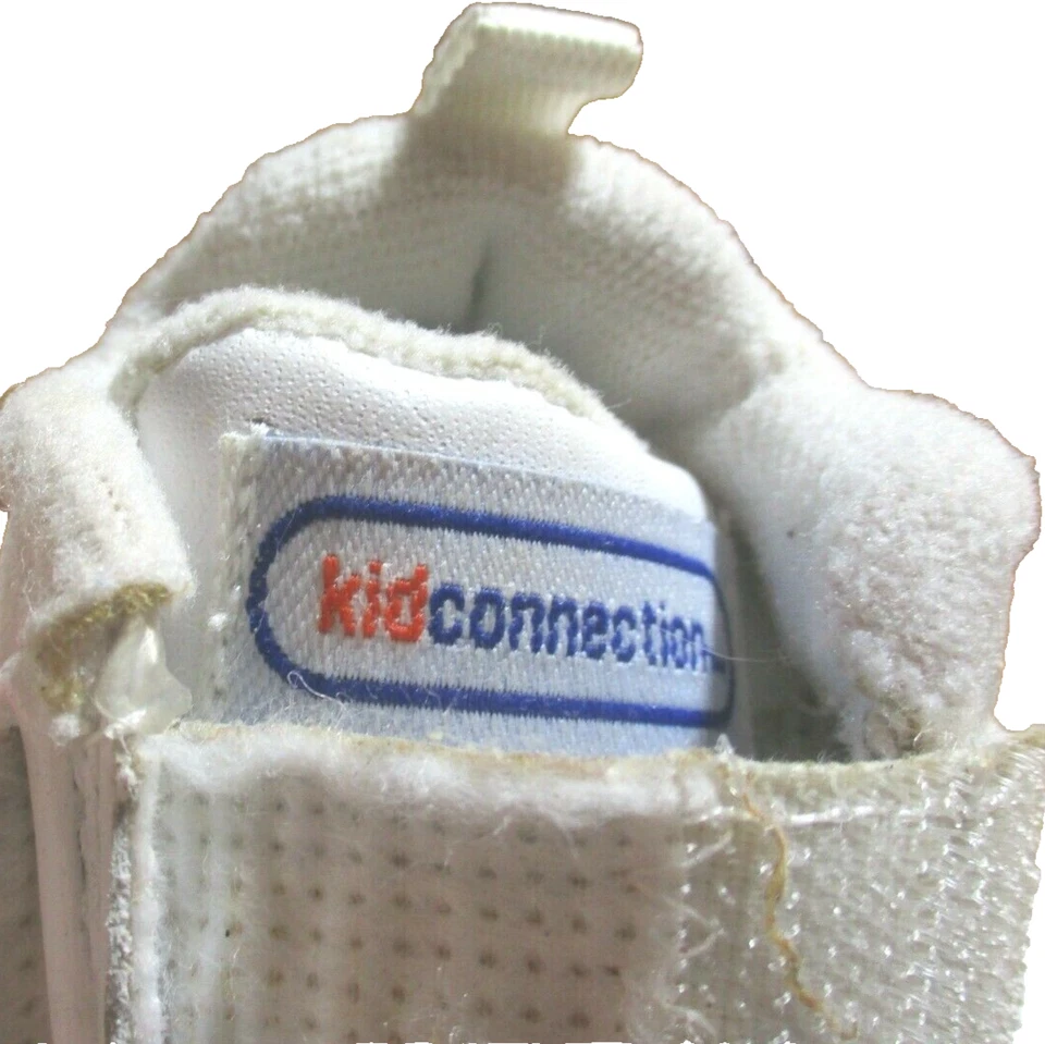 Zapatos deportivos para correr de cuero Kid Connection blancos para niño infantil talla 2 correa en T 545 Foto 4 de 4