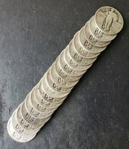 Lot of 20 25c Standing Liberty Silver Quarter Dollars with Dates