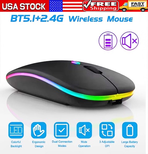 Computer Image Circle Box Images Wireless Mouse Bluetooth Rechargeable Silent Mice Ergonomic Gaming For ...