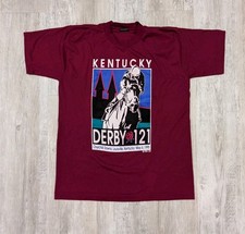 Vintage 1995 Kentucky Derby 121st T-shirt Size Large Made In USA Single Stitch