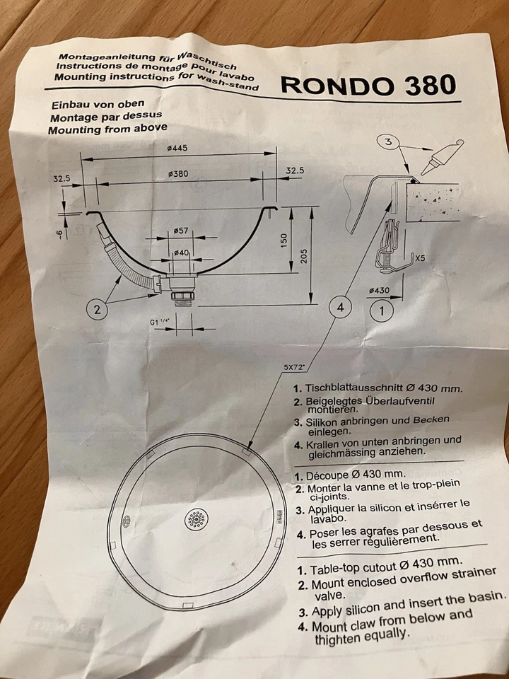 Franke R380B Rondo титановая раковина - бронза, 445x150 мм - Изображение 3 из 4
