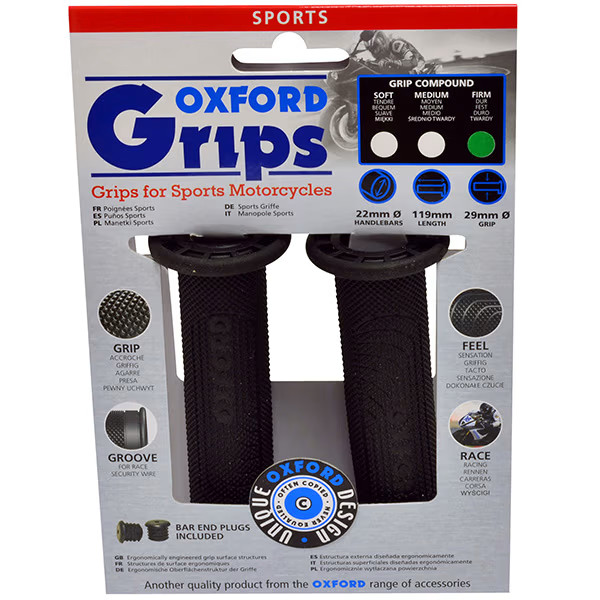 Oxford Sports Motorcycle Motorbike Handlebar Grips Medium Compound