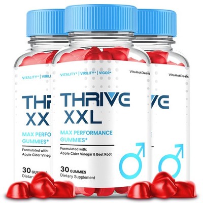 Thrive XXL Gummies, Max Strength Formula, ThriveXXL Natural Supplement (3 Pack)