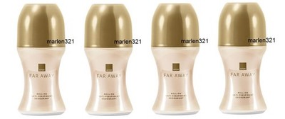 AVON 52,45 /L 4 x Far Away Deoroller,  4 Stück je 50ml = 200 ml sinnlich warm