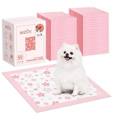 MIZOK Puppy Pads 22"x 22" with LeakProof QuickDry Design Pee Pads for Dogs Po...