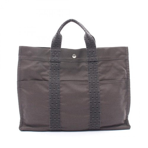 HERMÈS Hermes Herline MM Nylon Canvas Tote Bag - DUTY FREE