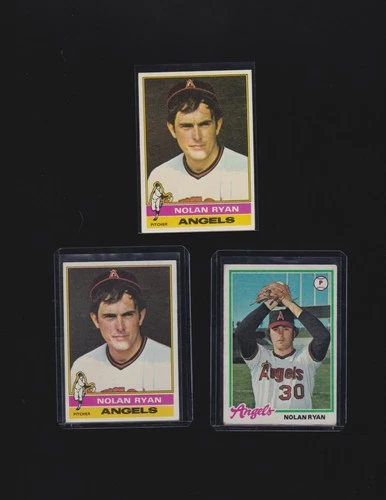 3 Vintage Nolan Ryan Baseball Cards Lot – Topps Angels 1970s