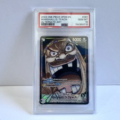 PSA 10 Marshall D Teach OP09-081 Alternate Alt Art - Graded One Piece Card