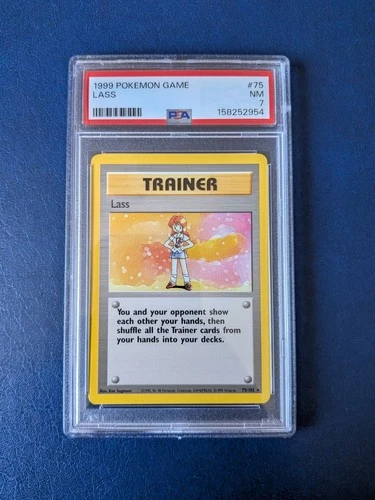 Pokémon TCG Lass 75/102 Base Set Unlimited WOTC Vintage Card PSA 7