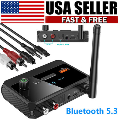 Home Stereo Audio Receiver AUX USB Optical HD Music to RCA Adapter Bluetooth 5.3