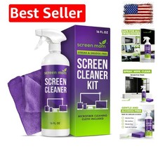 Screen Cleaner Spray and Microfiber Cloth 16oz Screen Cleaner Spray and Wipe ...