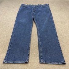Wrangler Authentics Jeans Mens 44x32 Blue Medium Wash Relaxed Straight Denim