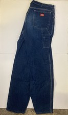 RARE Dickies Carpenter Jeans RN20697 Mens 36x34 Blue Denim Work Wear 100 Cotton