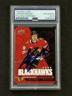 Connor Bedard Signed 2025-26 Chicago Blackhawks UD Centennial Card PSA DNA Auto