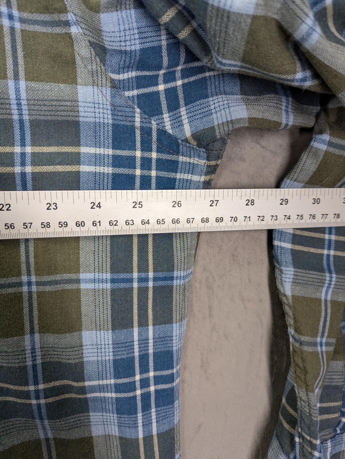 Wrangler Outdoor Plaid Shirt Size 2XL Relaxed Fit Cotton Poly Stretch Pockets image 5