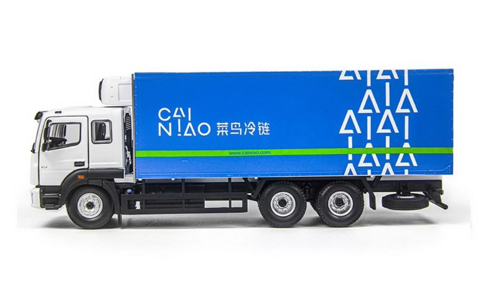 Camión Paudi 1/48 Mitsubishi FUSO CAINIAO cadena de frío distribución modelo diecast Foto 2 de 4