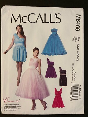 mccalls patterns formal dresses NEW! Pattern 6466 'Create It!' Evening/Prom Dress Misses Size 4-10 Uncut formal dress patterns 2025