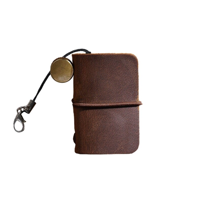 Pocket Leather Notebook Blank Notepad for Men and Women-image