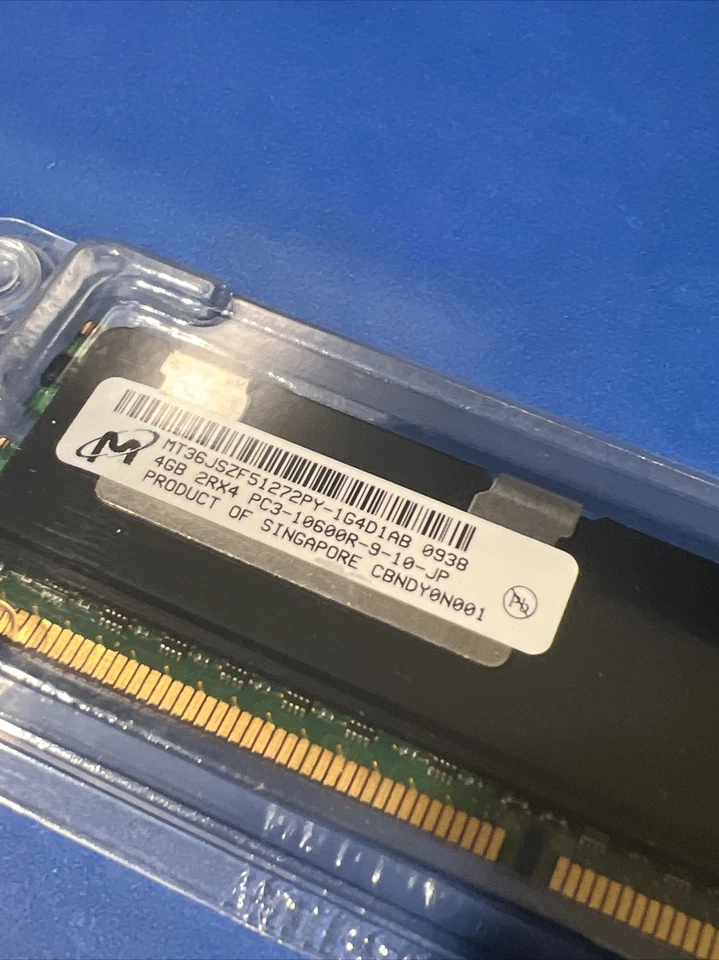 NEW 🔥4GB Crucial  2Rx4 PC3-10600R DDR3 ECC Server Memory w/ Heatshields - Image 2 of 3