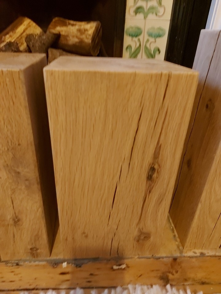 Solid Oak Block Stand Coffee Table Side Table Lamp Stand Oak Block eBay