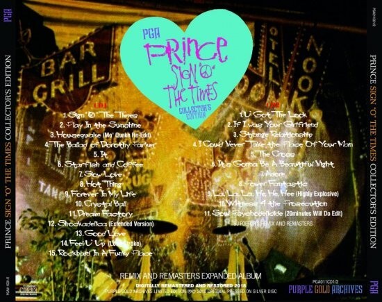 PRINCE SIGN 'O' THE TIMES COLLECTOR'S EDITION REMIX AND