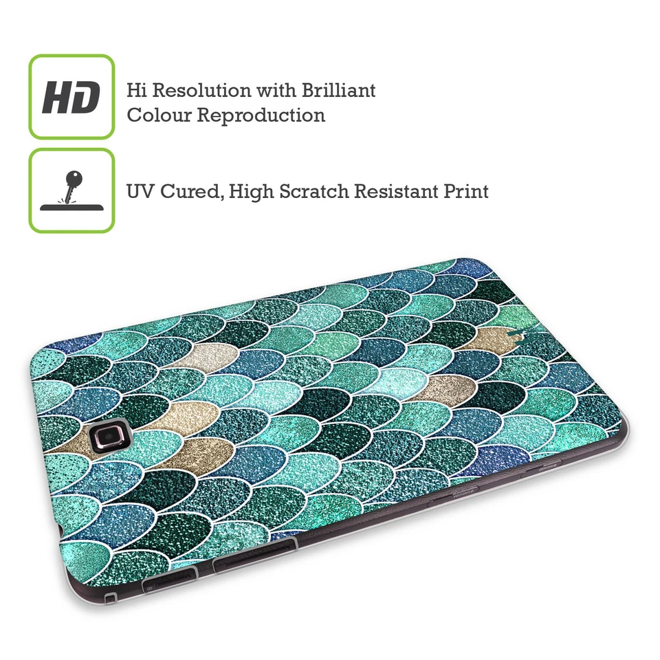 HEAD CASE DESIGNS MERMAID SCALES PATTERNS CASE & WALLPAPER FOR SAMSUNG TABLETS 1 - Image 2 of 4