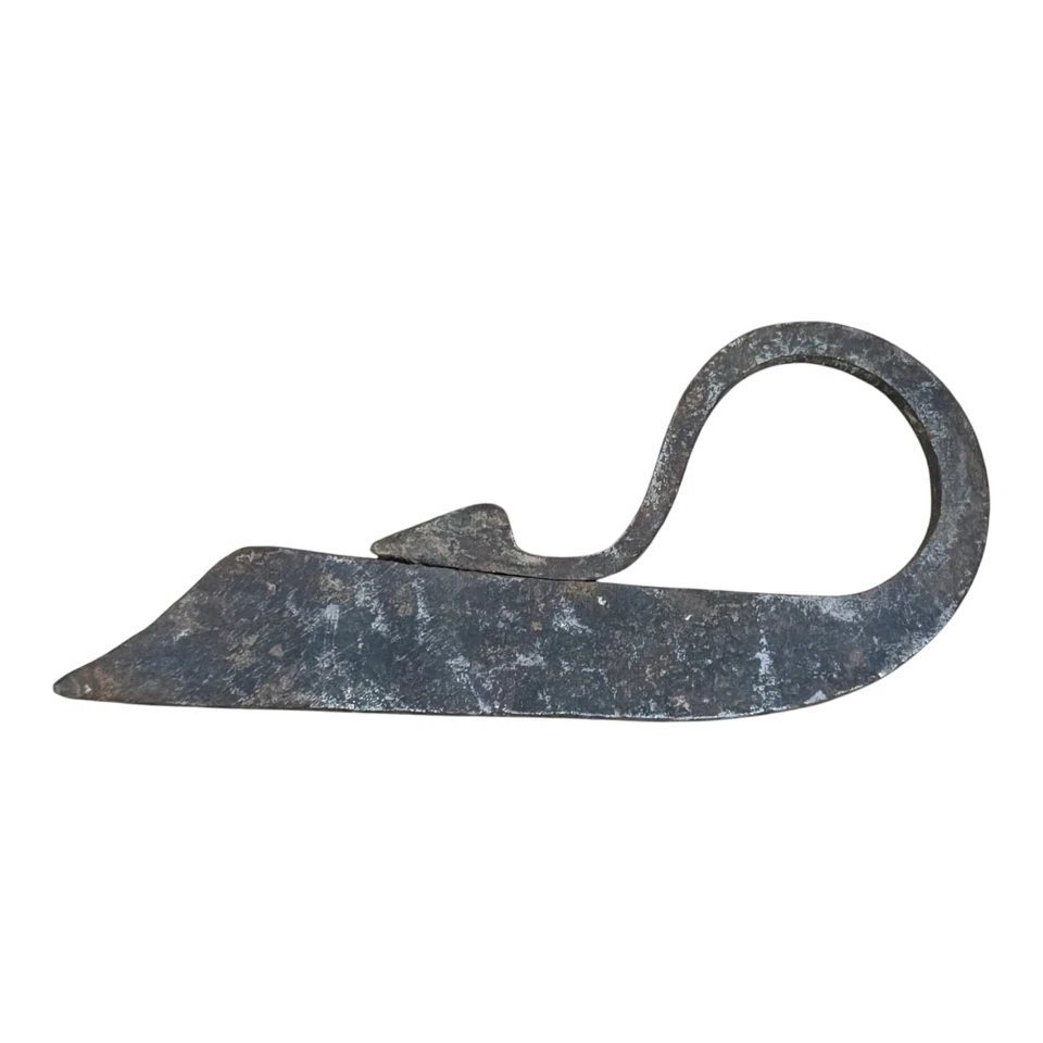 Старинный винтажный антикварный железный редкий огненный нападающий ручной работы в форме дракона 1850-е - Изображение 3 из 4