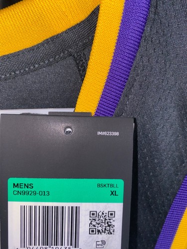New Nike Lakers Lebron James Swingman Earned Edition Jersey CN9929-013 Sz 52 XL - Picture 7 of 7