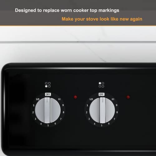 6 Stove dials Sticker for Burner cooktop hob Cooker top Oven