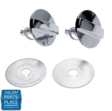 69-72 Cutlass / 442 Ram Air Hood Pin New Chrome Twists Locks Reproduction - Pair