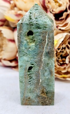  SALE  Blue Hemimorphite Tower Point Healing  Harmony Calming Truth 8cm 128g