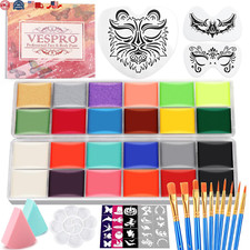 Face Painting Kit For Kids Party,22 Colors Face Paint Kit Includes Paint Tray,Sp