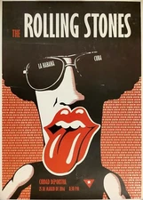 The Rolling Stones. Poster. Cuba, 2016. 19 x 27 inches.