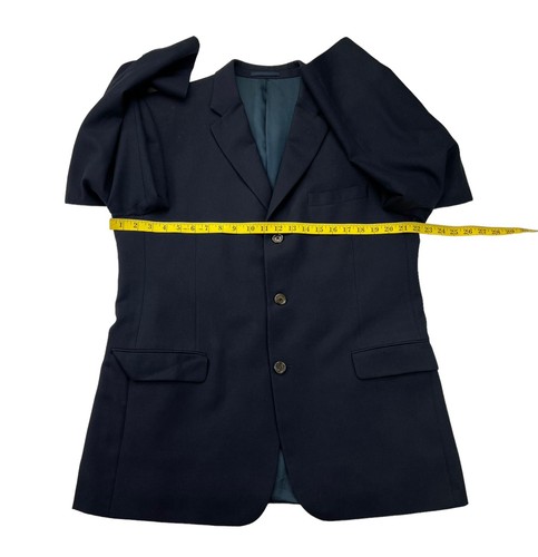 Burberry London Men's 44 R 100% Wool Navy Blue Blazer Suit Jacket Sports Coat - Picture 11 of 13