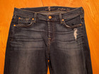 7 FOR ALL MANKIND JOSEFINA SKINNY BOYFRIEND BLUE DENIM JEANS 27 (28 X 26.5) EUC — photo 8