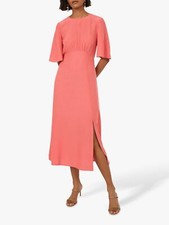 EX WAREHOUSE PINK ANGEL SLEEVE MIDI DRESS NEW (ref 474) SALE