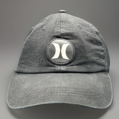 Hurley Youth Baseball Hat Black Strapback Adjustable Patch Unisex