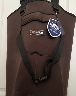 HISEA 200g Insulated Neoprene Cleated Chest Waders - Unisex Size 10 - New w/Tags