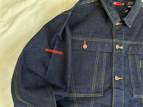 Vintage DNM MECCA USA Blue Denim Jean Trucker Jacket Men's Size XLarge XL NEW - Picture 3 of 4
