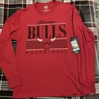 ‘47 NBA Chicago Bulls Basketball Long Sleeve Shirt Mens Medium RED — photo 2