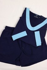 Women's 2 Piece Lounge Set V-Neck Pajama Sets Oversized Summer Outfits with P...